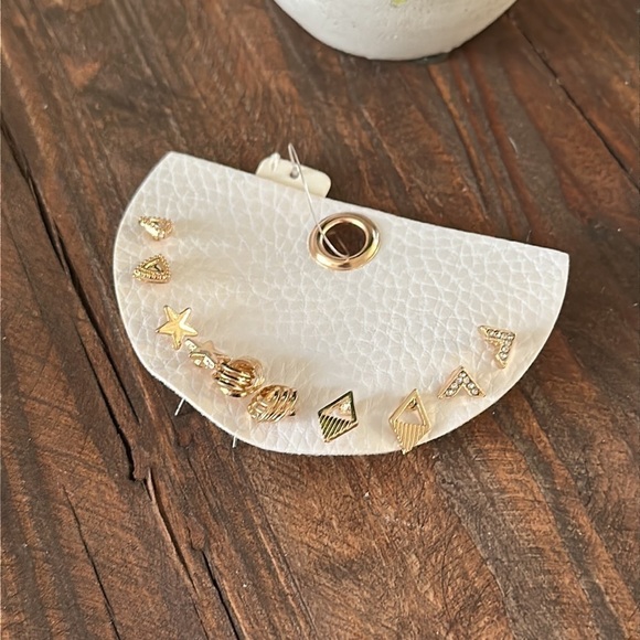 TRIANGLE Star Wire Cluster Stud Earrings Set - Picture 2 of 3